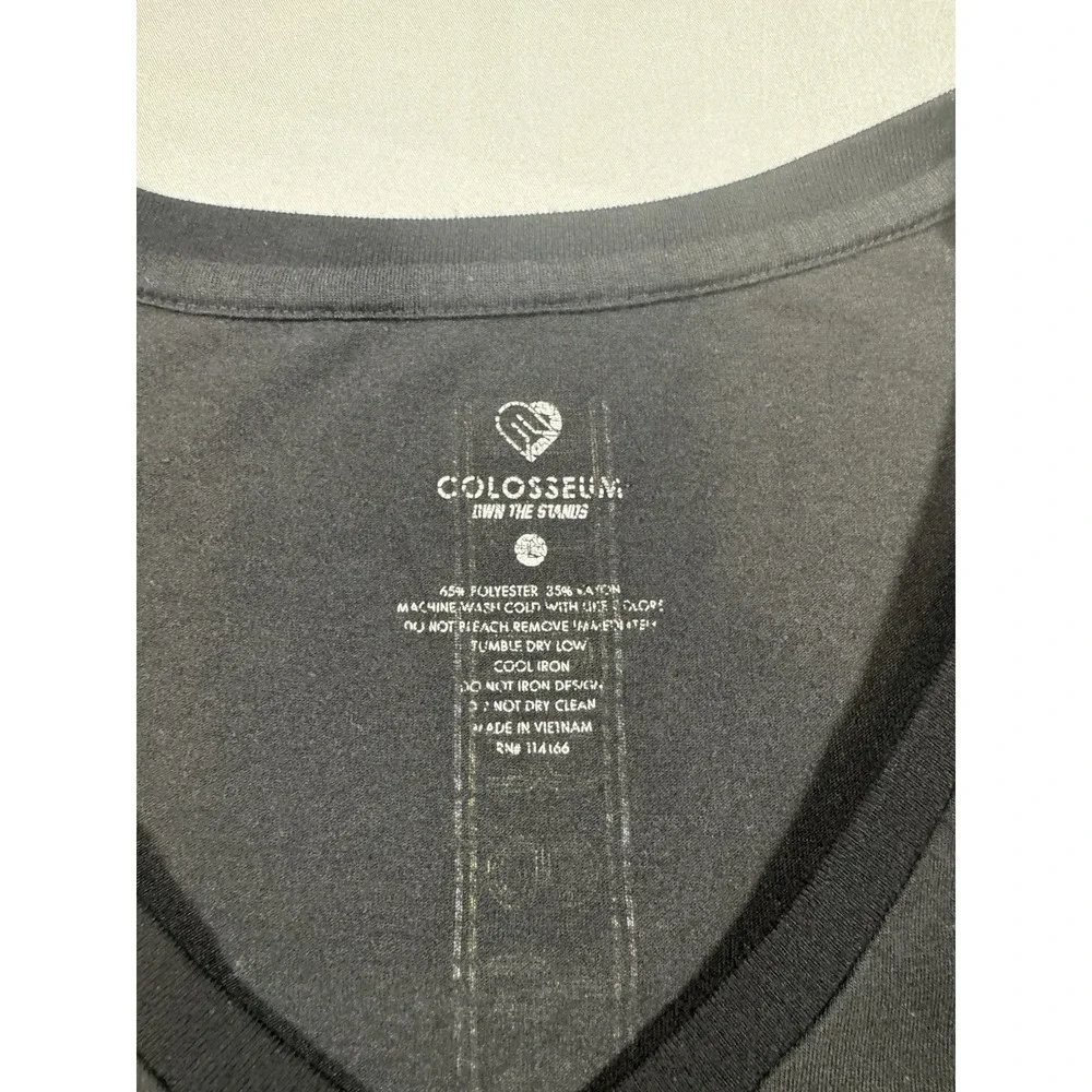 Iowa Hawkeyes T-shirt Colosseum Black V Neck Women's Sz L
